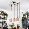 Soungou Hanglamp, Hanglamp Natuurlijke kleuren, Zwart, 3-lichts