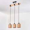 Soungou Hanglamp, Hanglamp Natuurlijke kleuren, Zwart, 3-lichts