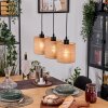 Soungou Hanglamp, Hanglamp Natuurlijke kleuren, Zwart, 3-lichts