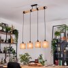 Soungou Hanglamp, Hanglamp Natuurlijke kleuren, Zwart, 4-lichts