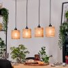Soungou Hanglamp, Hanglamp Natuurlijke kleuren, Zwart, 4-lichts