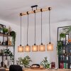 Soungou Hanglamp, Hanglamp Natuurlijke kleuren, Zwart, 5-lichts