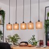 Soungou Hanglamp, Hanglamp Natuurlijke kleuren, Zwart, 5-lichts