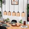 Soungou Hanglamp, Hanglamp Natuurlijke kleuren, Zwart, 5-lichts