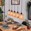Soungou Hanglamp, Hanglamp Natuurlijke kleuren, Zwart, 5-lichts