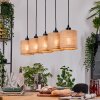 Soungou Hanglamp, Hanglamp Natuurlijke kleuren, Zwart, 5-lichts