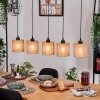 Soungou Hanglamp, Hanglamp Natuurlijke kleuren, Zwart, 5-lichts