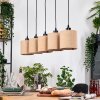 Soungou Hanglamp, Hanglamp Natuurlijke kleuren, Zwart, 5-lichts