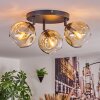 Ripoll Plafondlamp, Kogellampje Amber, Duidelijk, 3-lichts