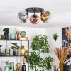 Ripoll Plafondlamp, Kogellampje Chroom, Goud, Duidelijk, Koperkleurig, Rookkleurig, 3-lichts