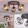 Koyoto Plafondlamp, Kogellampje Chroom, Duidelijk, Rookkleurig, 3-lichts
