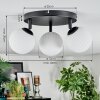 Chehalis Plafondlamp, Kogellampje 44 cm Wit, 3-lichts