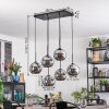 Koyoto Hanglamp, Kogellampje, Hanglamp Chroom, Rookkleurig, 6-lichts