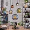 Koyoto Hanglamp, Kogellampje, Hanglamp Blauw, Chroom, Groen, Koperkleurig, Rookkleurig, 5-lichts