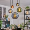 Koyoto Hanglamp, Kogellampje, Hanglamp Goud, Zwart, 5-lichts
