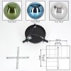 Gastor Plafondlamp, Kogellampje Blauw, Chroom, Groen, Rookkleurig, 3-lichts
