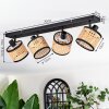Ramila Plafondlamp, Plafondspot Zwart, 4-lichts