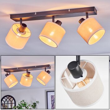 Bassagoda Plafondlamp, Plafondspot Zwart, 3-lichts