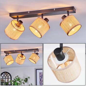 Sabadim Plafondlamp, Plafondspot Zwart, 3-lichts