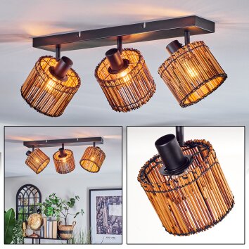 Cando Plafondlamp, Plafondspot Zwart, 3-lichts