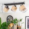Bongal Plafondlamp, Plafondspot Zwart, 3-lichts