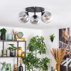 Gastor Plafondlamp, Kogellampje 25 cm Duidelijk, Rookkleurig, 3-lichts