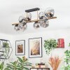 Ripoll Plafondlamp, Kogellampje Goud, Zwart, 8-lichts