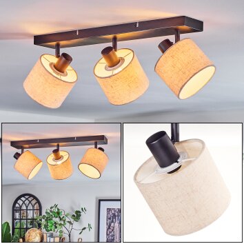 Bassagoda Plafondlamp, Plafondspot Zwart, 3-lichts