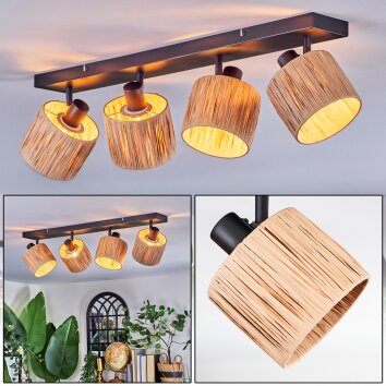 Granja Plafondlamp, Plafondspot Zwart, 4-lichts