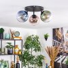 Gastor Plafondlamp, Kogellampje Blauw, Groen, Duidelijk, Koperkleurig, 3-lichts