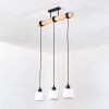 Bassagoda Hanglamp, Hanglamp Natuurlijke kleuren, Zwart, 3-lichts