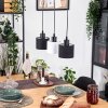 Bassagoda Hanglamp, Hanglamp Natuurlijke kleuren, Zwart, 3-lichts