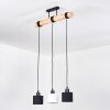 Bassagoda Hanglamp, Hanglamp Natuurlijke kleuren, Zwart, 3-lichts