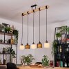 Bassagoda Hanglamp, Hanglamp Natuurlijke kleuren, Zwart, 5-lichts