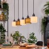 Bassagoda Hanglamp, Hanglamp Natuurlijke kleuren, Zwart, 5-lichts