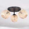 Basto Plafondlamp, Kogellampje Natuurlijke kleuren, 3-lichts