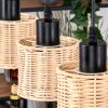 Cavaca Hanglamp, Hanglamp Natuurlijke kleuren, Zwart, 3-lichts