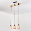 Cavaca Hanglamp, Hanglamp Natuurlijke kleuren, Zwart, 3-lichts