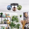 Gastor Plafondlamp, Kogellampje Blauw, Groen, Koperkleurig, 3-lichts