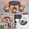 Ripoll Plafondlamp, Kogellampje Chroom, Rookkleurig, 3-lichts