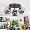 Ripoll Plafondlamp, Kogellampje Chroom, Rookkleurig, 3-lichts