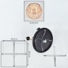 Koyoto Plafondlamp, Kogellampje 45 cm Messing, Zwart, 5-lichts
