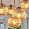 Koyoto Plafondlamp, Kogellampje 45 cm Messing, Zwart, 5-lichts
