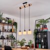 Bassagoda Hanglamp, Hanglamp Natuurlijke kleuren, Zwart, 3-lichts