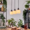 Bassagoda Hanglamp, Hanglamp Natuurlijke kleuren, Zwart, 3-lichts