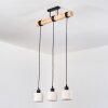 Bassagoda Hanglamp, Hanglamp Natuurlijke kleuren, Zwart, 3-lichts