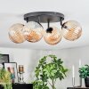 Chehalis Plafondlamp, Kogellampje 30 cm Amber, 4-lichts
