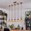 Koyoto Hanglamp, Kogellampje, Hanglamp Natuurlijke kleuren, Zwart, 5-lichts