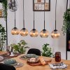 Koyoto Hanglamp, Kogellampje, Hanglamp Natuurlijke kleuren, Zwart, 5-lichts
