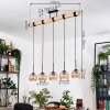 Koyoto Hanglamp, Kogellampje, Hanglamp Natuurlijke kleuren, Zwart, 5-lichts